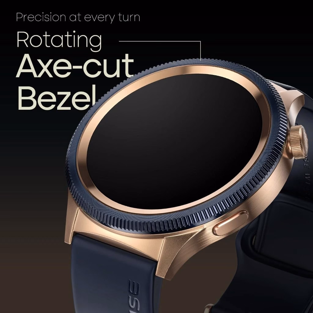 Smartwatch with rotatable axe-cut bezel – NoiseFit Halo 2