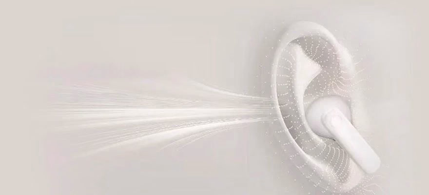 Side profile of HAYLOU HQ5 wireless earbuds