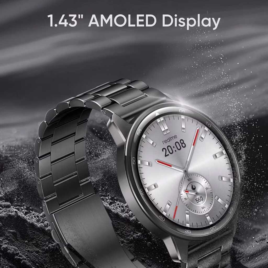 Smartwatch Realme S2 on wrist lifestyle image from Holooz