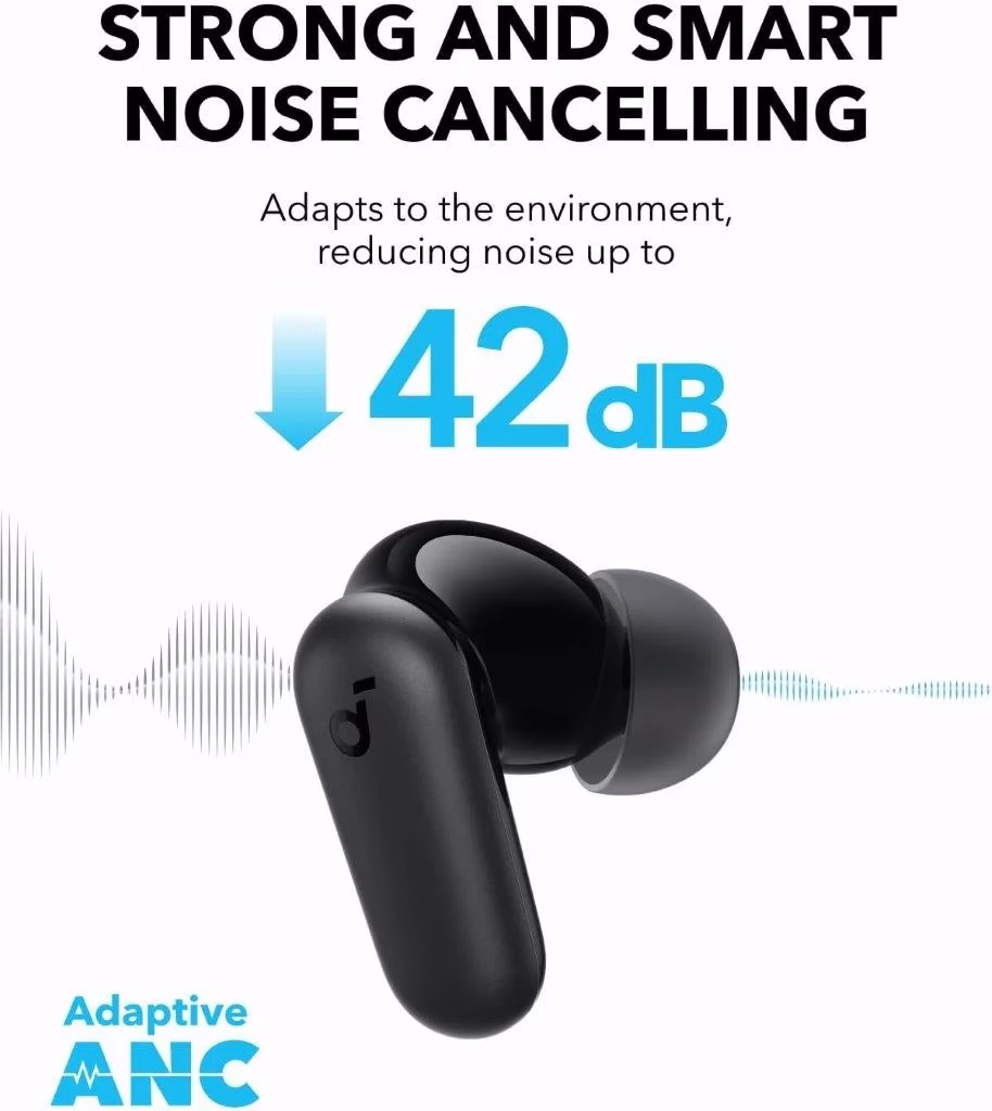 Holooz Soundcore P30i wireless earbuds close-up