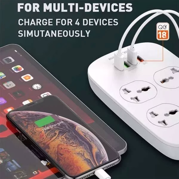 Holooz LDNIO SC4407 power socket compact design with surge protection