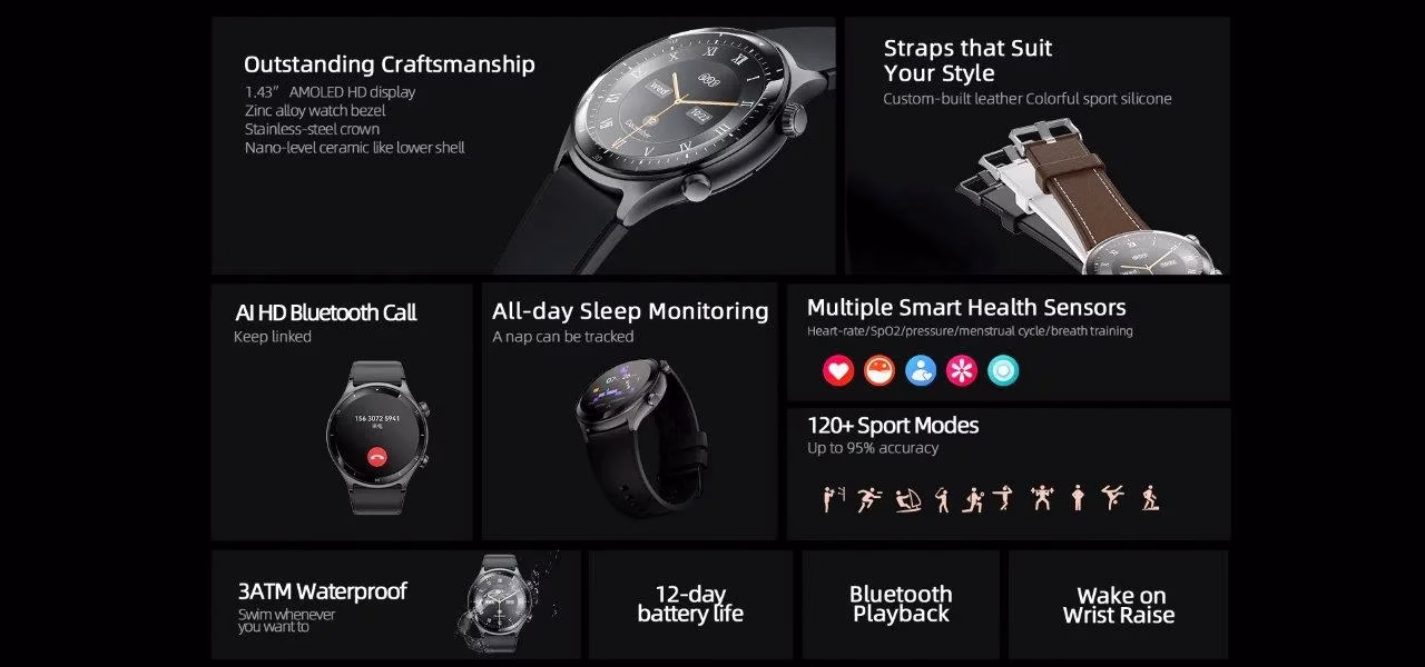 QCY Active GT 3 ATM Waterproof Smart Watch low price Holooz Bangladesh