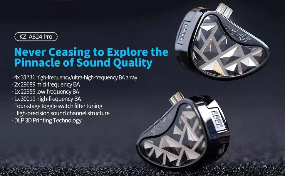 KZ AS24 Pro in Ear Monitor Headphones