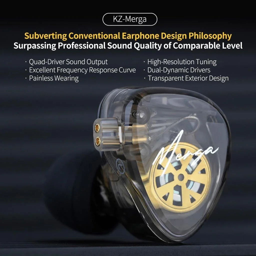 KZ Merga Dual Dynamic Earbuds Online Holooz Bangladesh