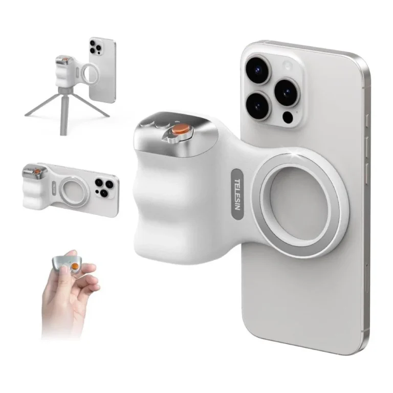 TELESIN Fun Shot Magnetic Grip DSLR Style Shutter Grip for iPhone & Android