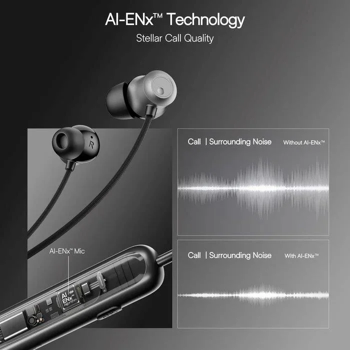 boAt Rockerz 210 ANC neckband in black - Holooz Bangladesh