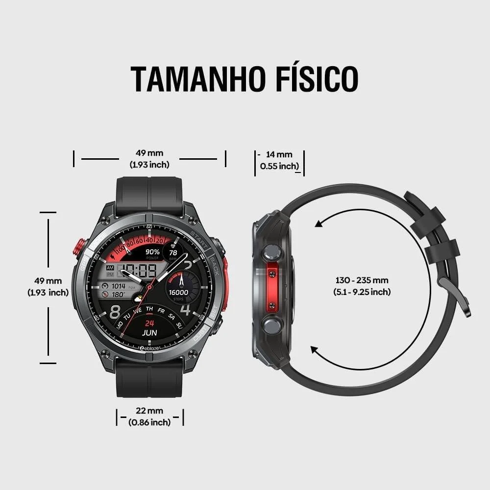 Holooz Zeblaze Stratos 4 smartwatch battery life image Bangladesh
