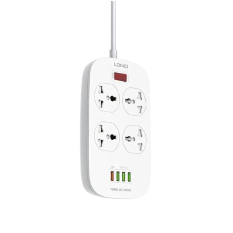 LDNIO SC4407C Universal Outlet 45W USB Power Strip with 4 AC outlets