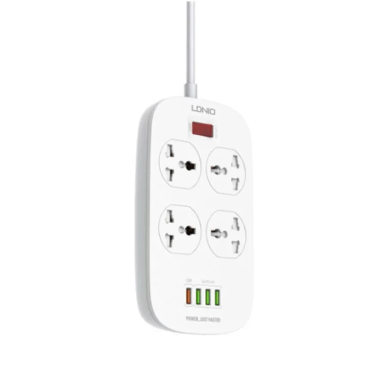 LDNIO SC4407C Universal Outlet 45W USB Power Strip with 4 AC outlets