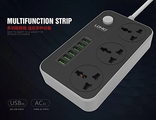 LDNIO SC3604 power strip with USB ports available at Holooz Bangladesh