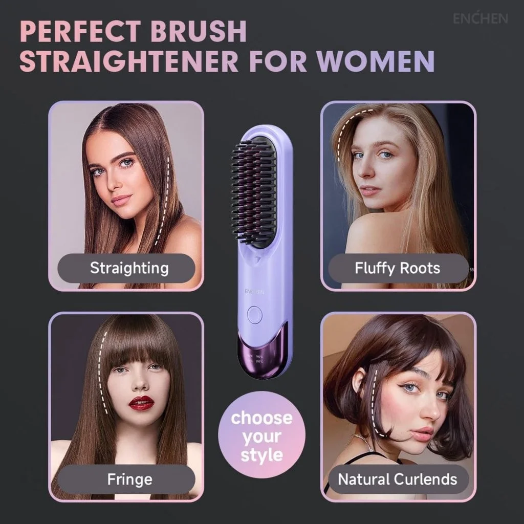 Holooz Xiaomi Enchen H100 electric hair straightener brush