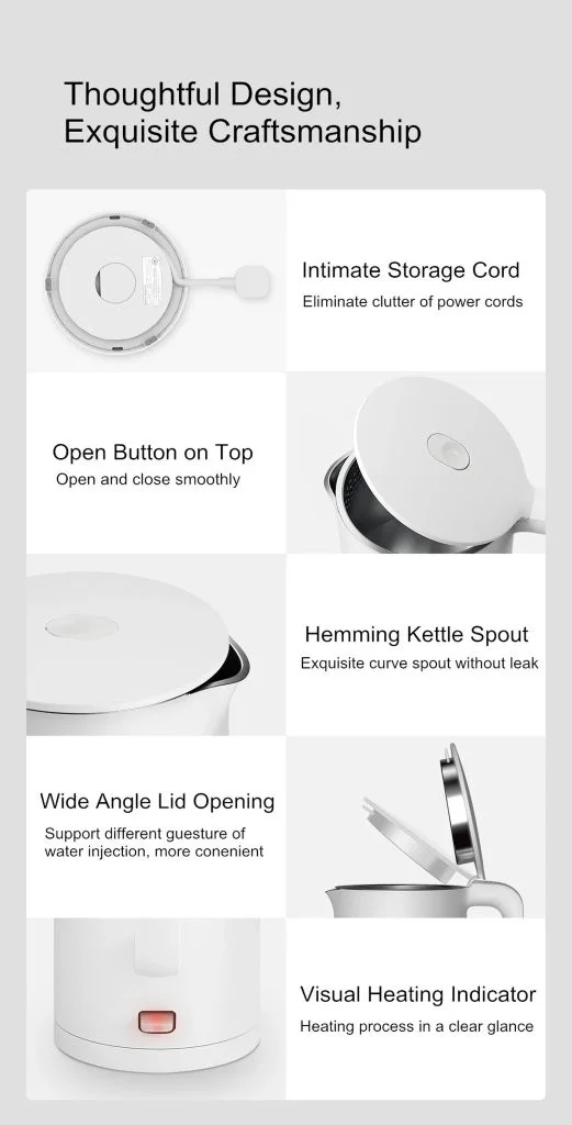 Holooz Xiaomi Mi Kettle 1800W sleek design Bangladesh
