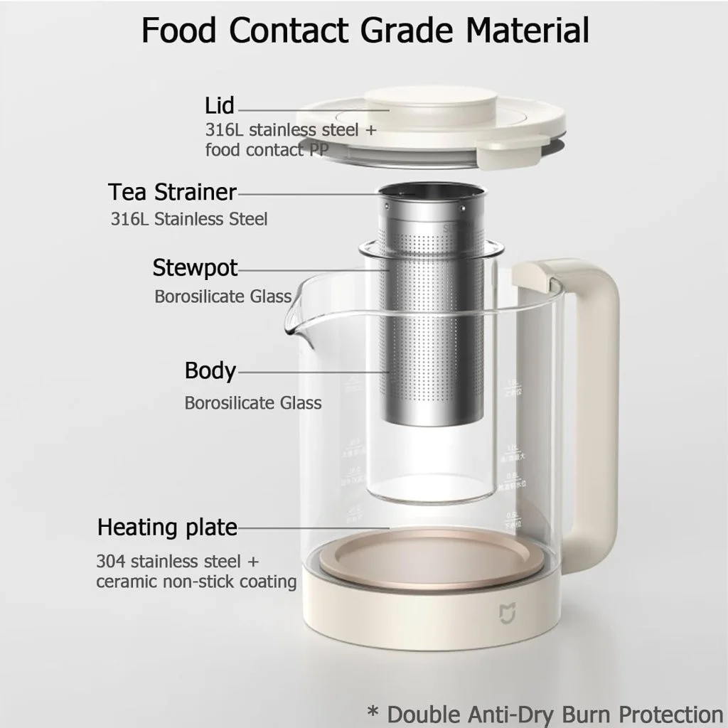 Xiaomi Mijia Health Kettle S2 stainless steel interior Holooz