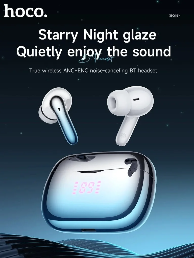 Original Hoco EQ16 ANC ENC TWS Earbuds low price in Bangladesh Holooz