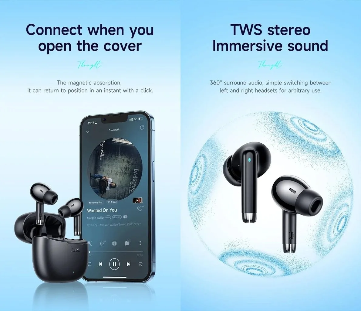 Hoco EQ2 TWS earbuds low price in Bangladesh Holooz