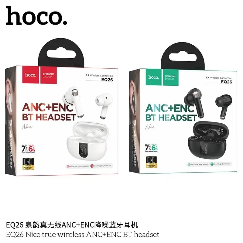 Hoco EQ26 ANC ENC wireless earbuds best price in Bangladesh – Holooz