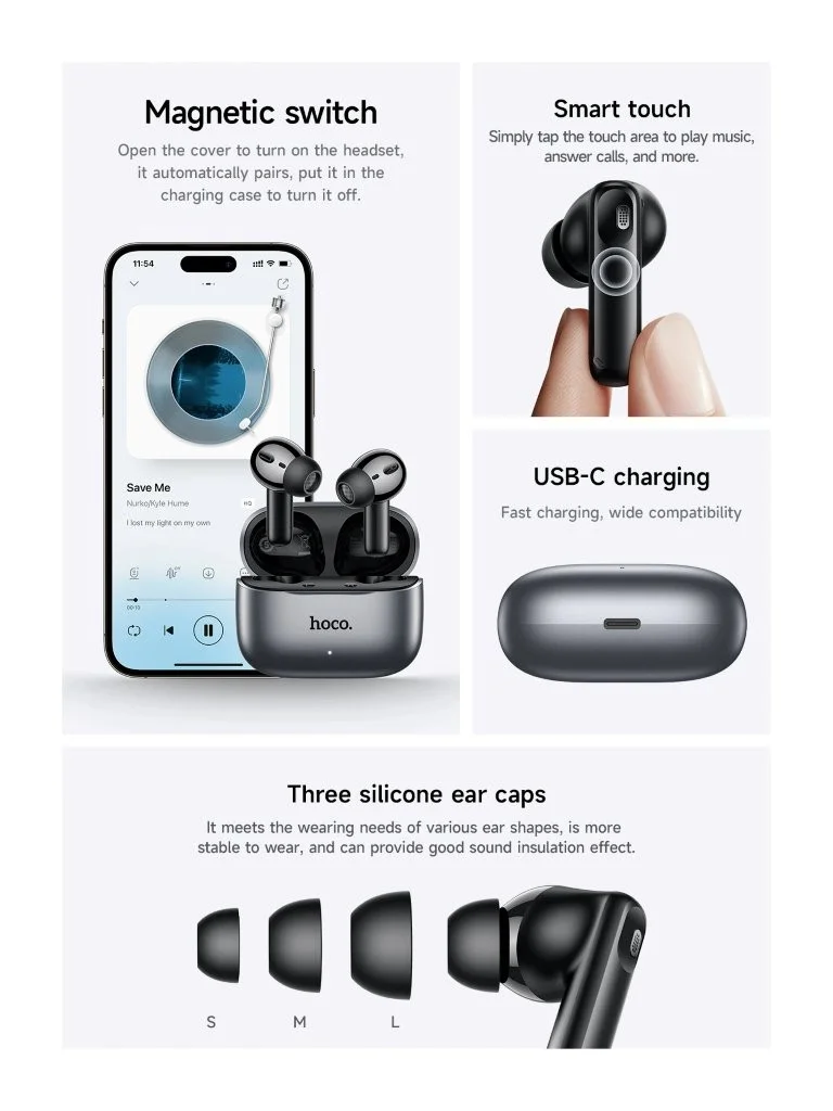Holooz Hoco EQ27 wireless AI earbuds Bangladeshi e-commerce