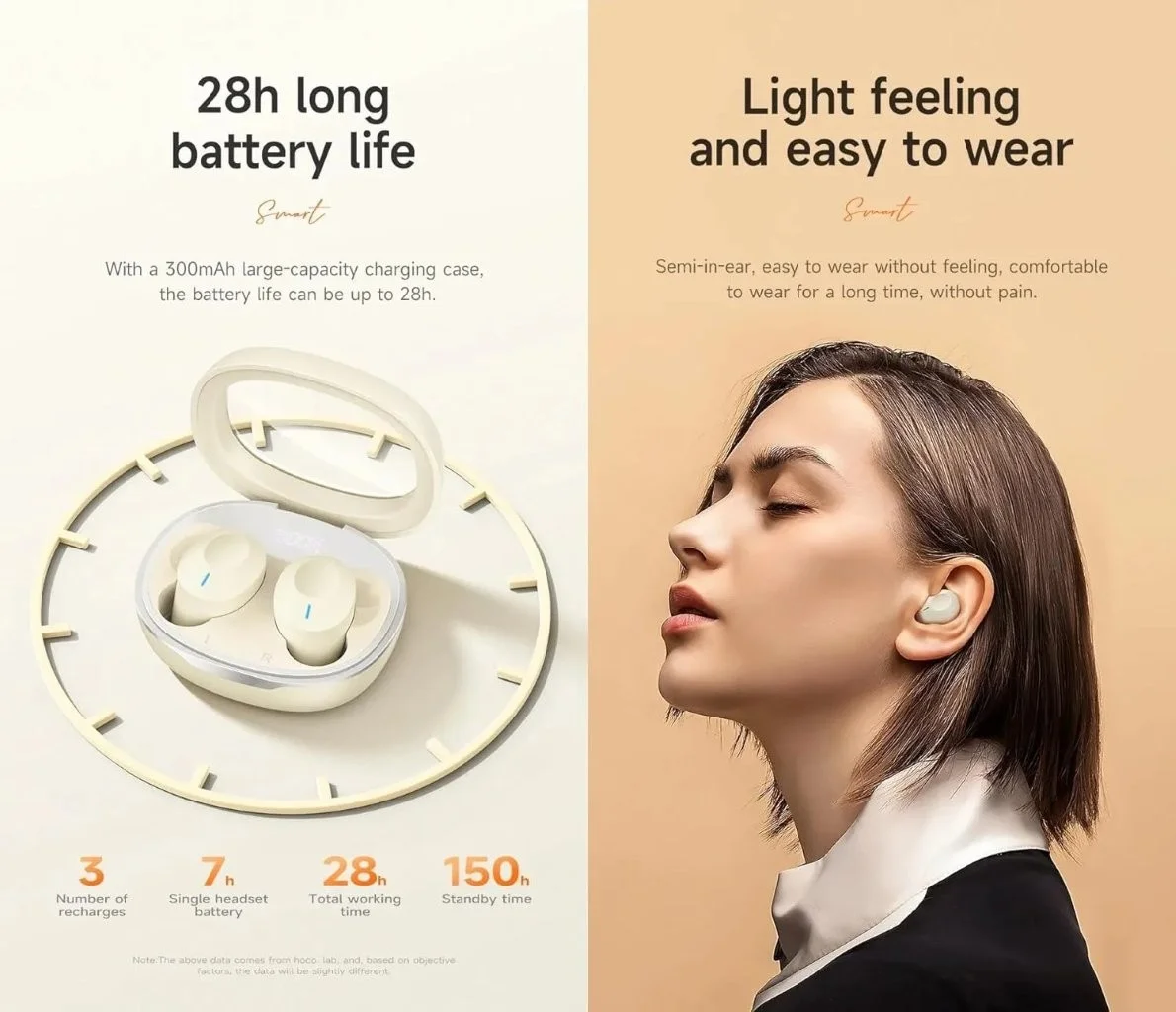 Hoco EQ3 TWS earbuds charging case view Holooz Bangladesh