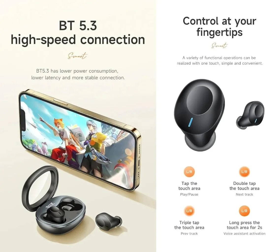Best budget Hoco EQ3 TWS earbuds buy online from Holooz