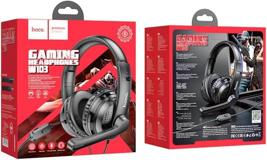 Hoco W103 stereo gaming headphone with noise isolation BD
