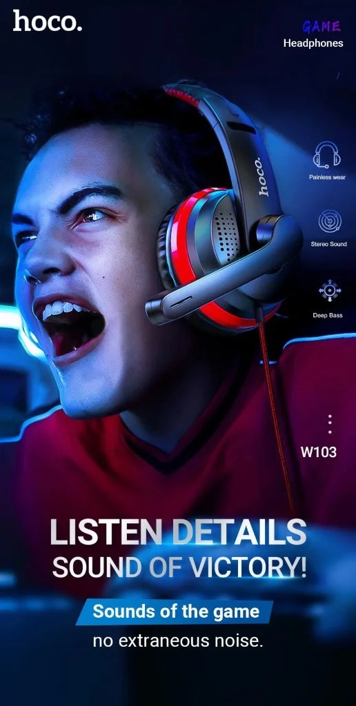 Buy Hoco W103 gaming headset online from Holooz Bangladesh