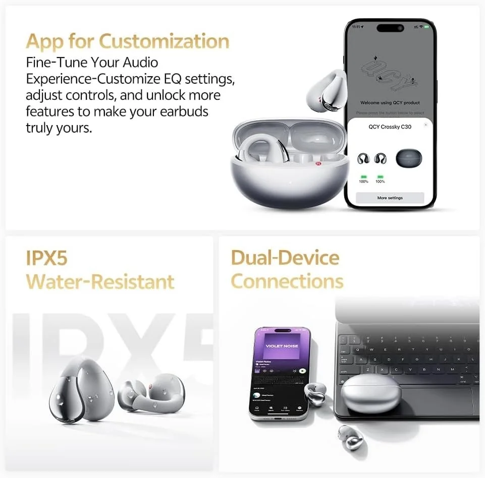 QCY Crossky C30S open ear wireless earbuds best price BD