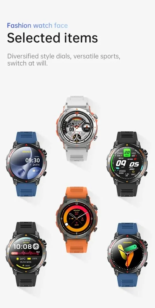 AWEI H52 fitness smartwatch on wrist Holooz BD