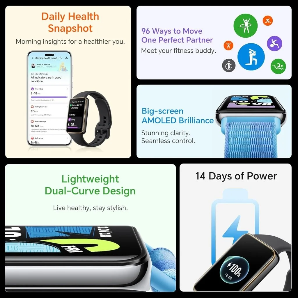 Original HONOR Band 10 Smart Watch available at Holooz Bangladesh