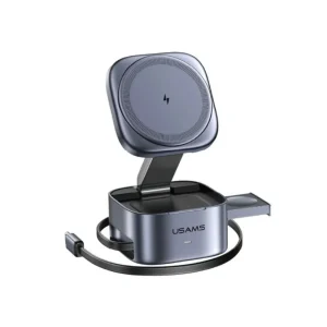 USAMS CD257 Qi2 3-in-1 fast wireless charger low price BD