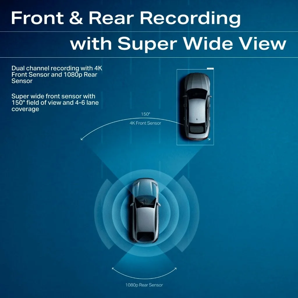 Holooz boAt HIVE Dashcam F1 front and rear 4K dash cam