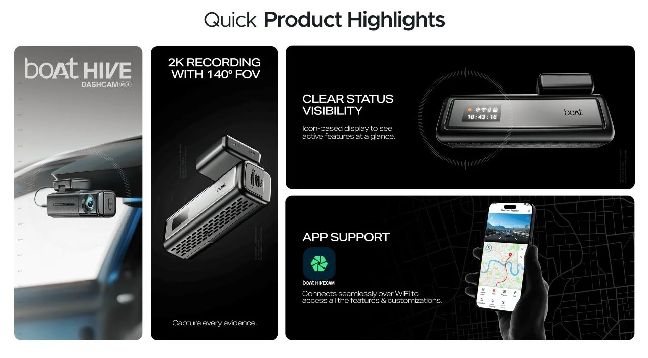 Holooz boAt HIVE Dashcam M1 car security camera deal