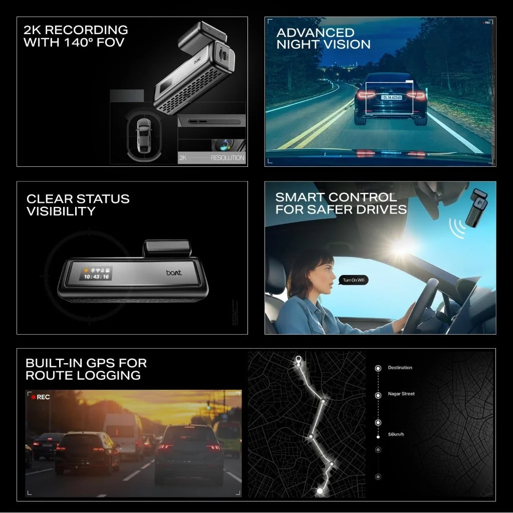 Affordable boAt HIVE Dashcam M1 dashcam from Holooz Bangladesh