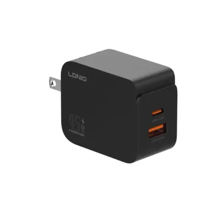 LDNIO Q3 45W USB-C PD Fast Charger with USB-A Travel Adapter